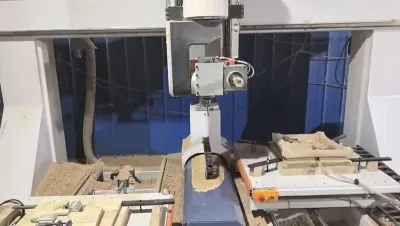 مخرطة خشب ذكية CNC ذات خمسة محاور ثنائية الطاولة - 1
