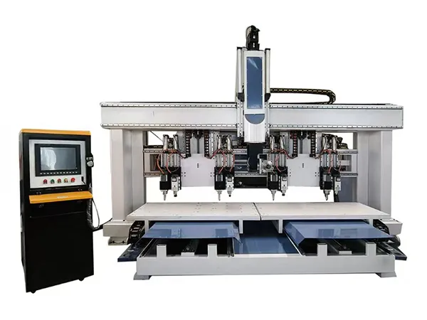 مركز تشغيل رقميCNC  بخمسة محاور وأربع طاولات عمل مستقلة
