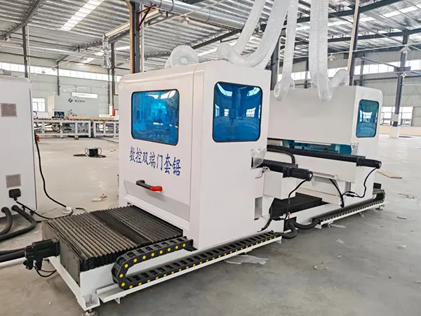 ماكينة CNC مزدوجة الأطراف لقصّ وتفريز إطار الباب الخشب